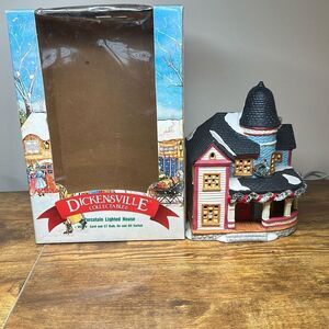 Vtg‎ 1996 Porcelain Victorian House Dickensville Christmas Village NOMA LOOK
